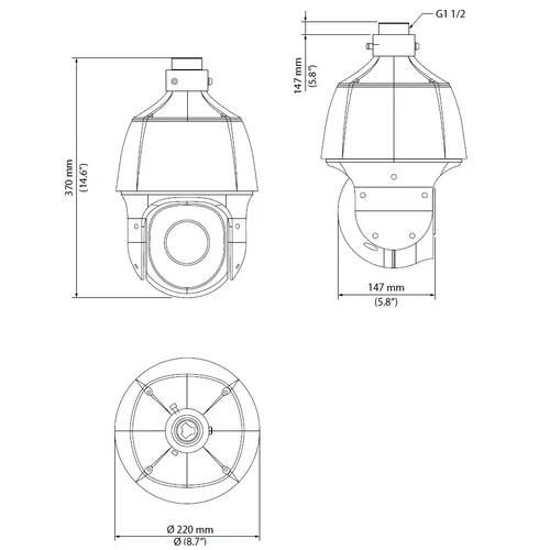 Камера сетевая PTZ 2Мп OMNY PRO HPTZ-M2A-x25-C с 25x оптическим увеличением